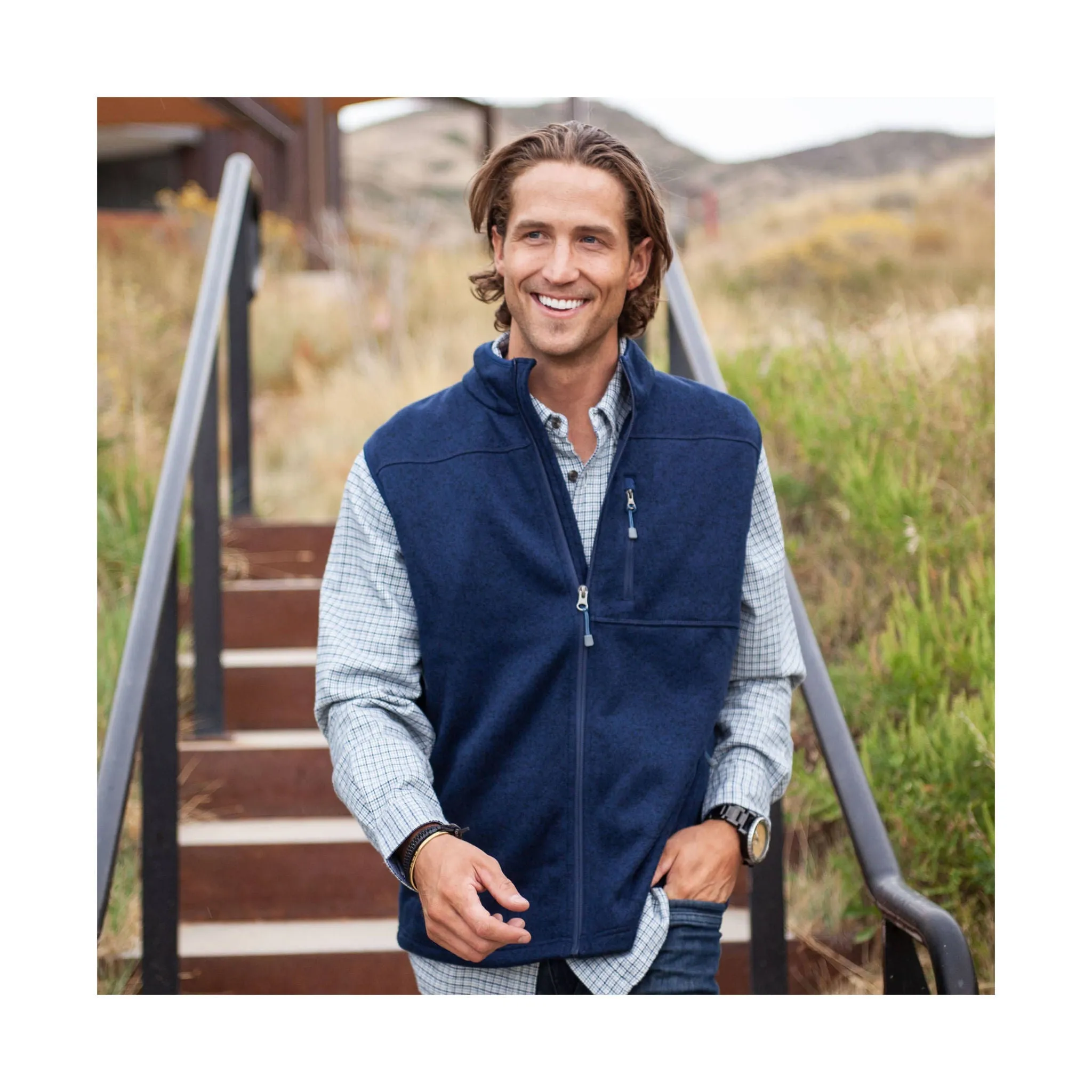 Old Ranch Men's Palmer Vest - Dress Blue