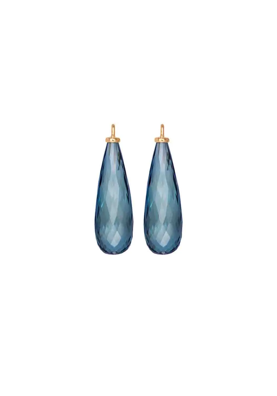 Ole Lynggaard London Blue Topaz Faceted Earring Pendants