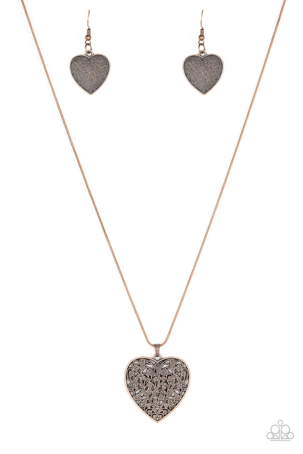 Paparazzi Necklace ~ Look Into Your Heart - Copper