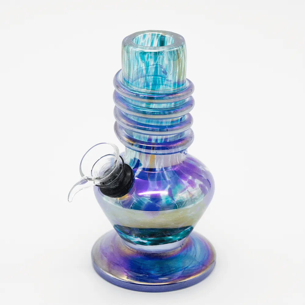 PLANET X FANTASY SERIES VOL 2 - MINI NOVA - METALLIC AQUA - GLASS MINI BONG