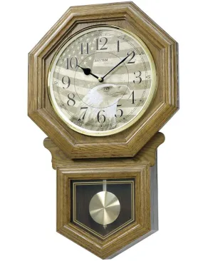 Rhythm American Patriot Musical Pendulum Wall Clock - 18 Songs