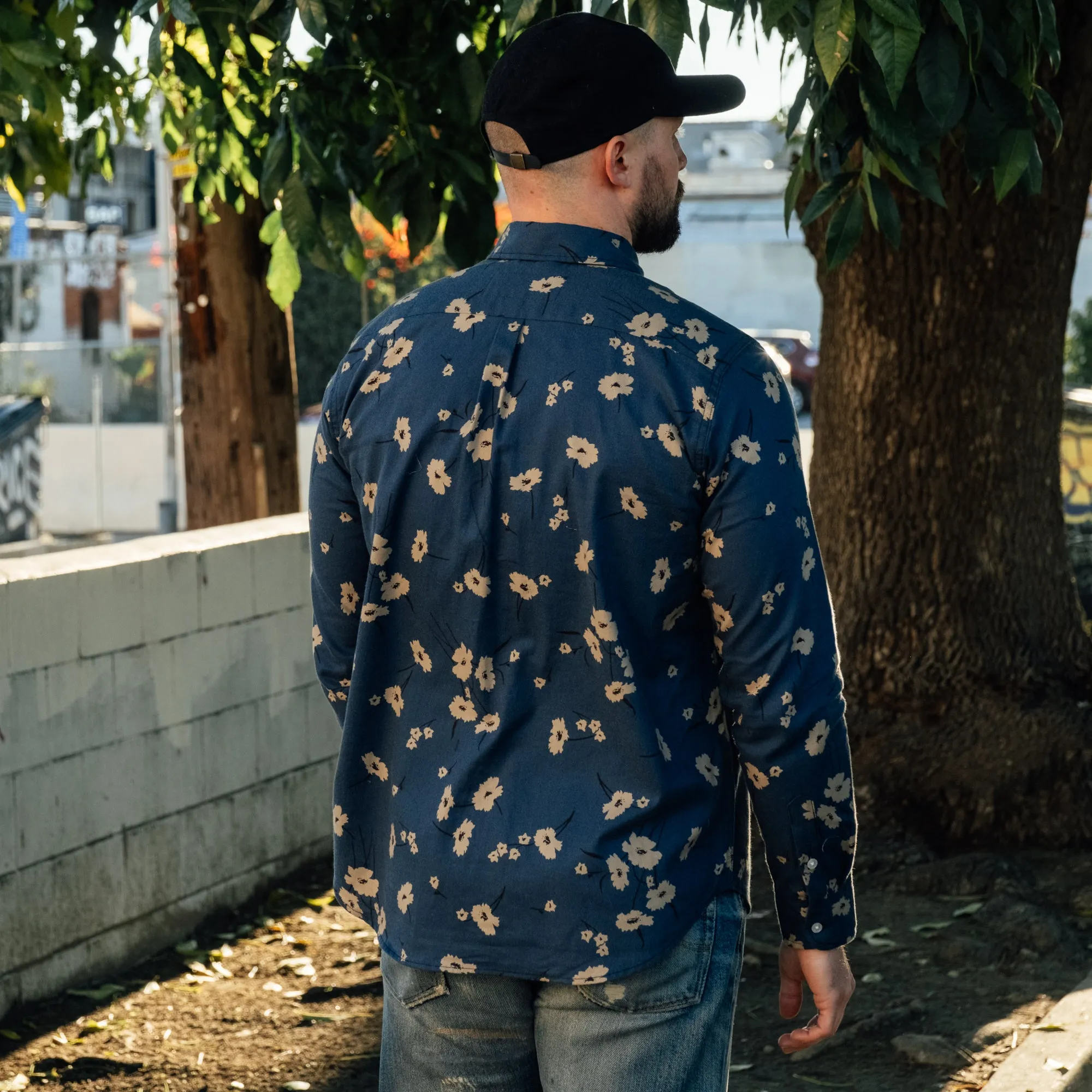 Rogue Territory Oxford Shirt Blue Floral