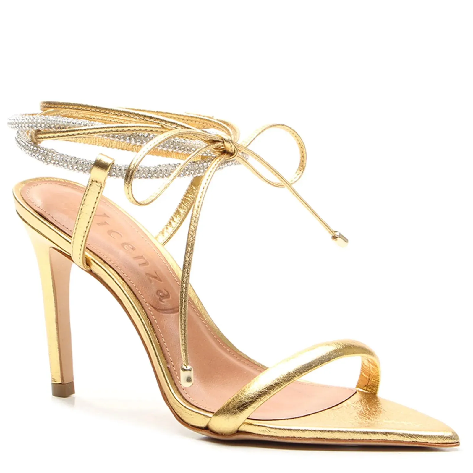 SANDALIA VICENZA CRISTAL GOLD