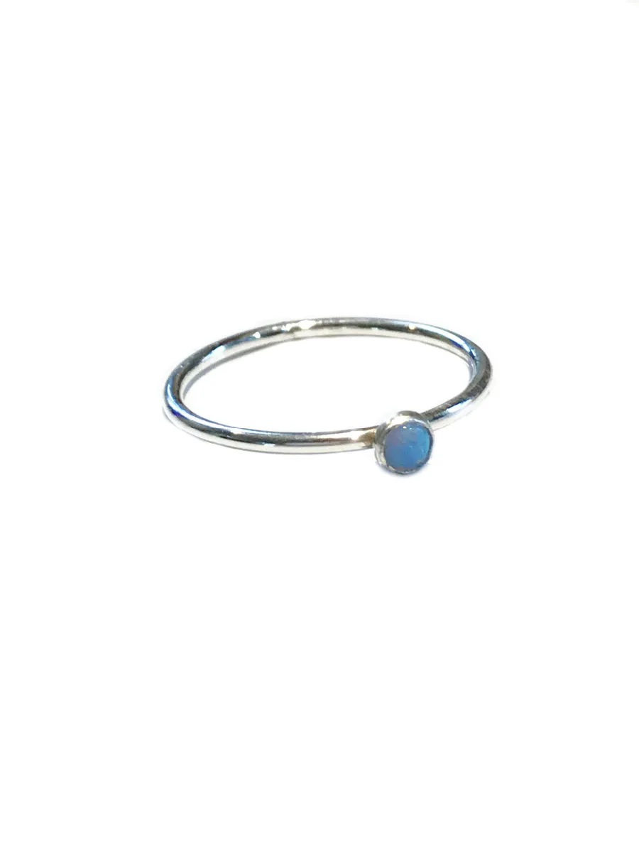 Sterling Silver Blue Opal Ring