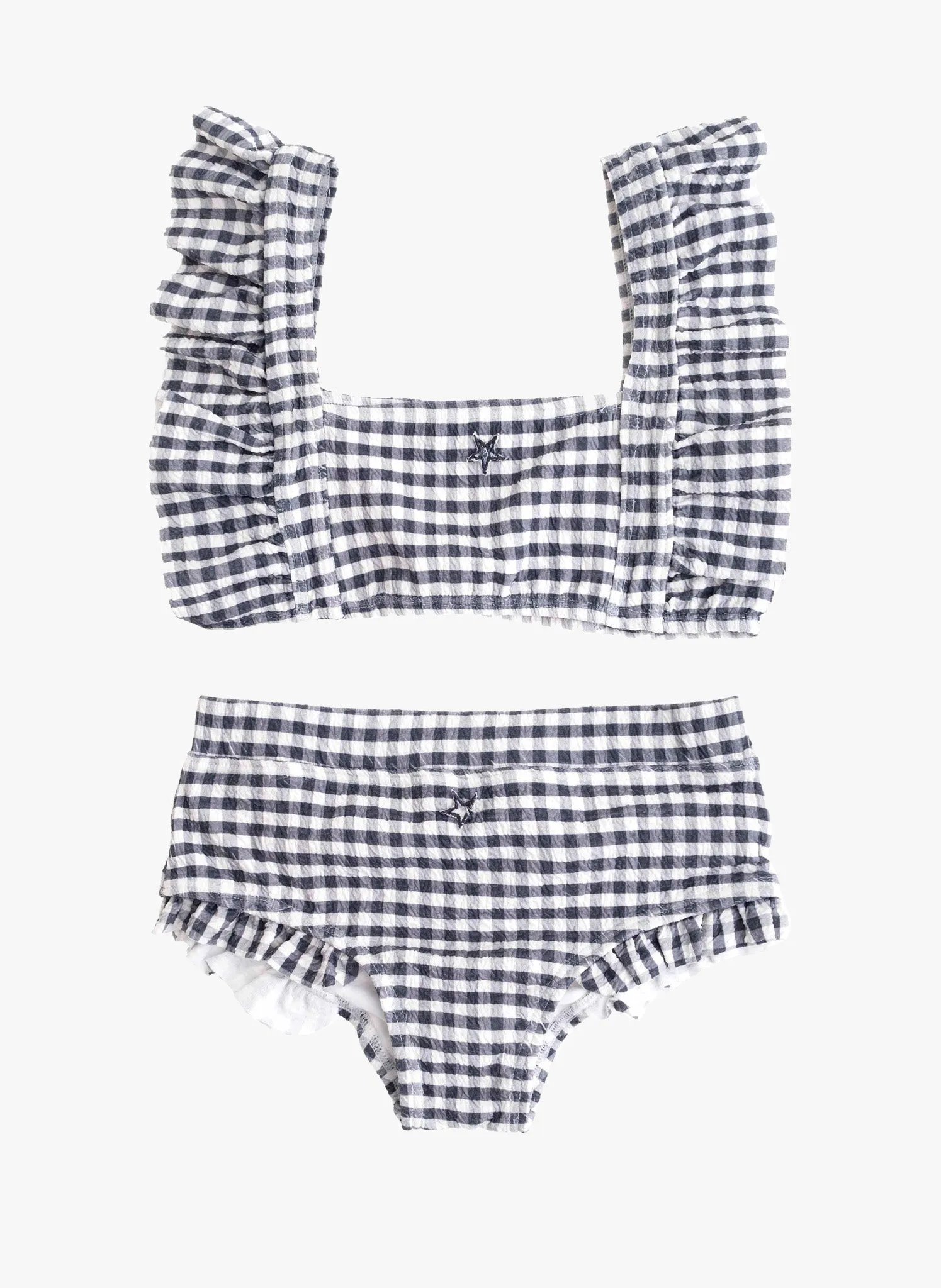 Tocoto Vintage Checked Swimwear Top