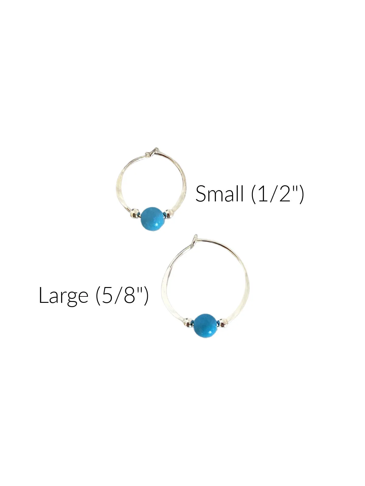 Turquoise Beaded Hoops