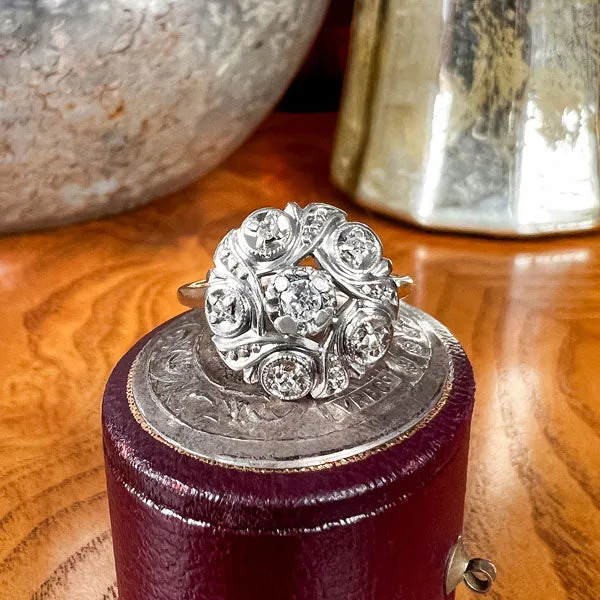 Vintage Diamond Cluster Ring