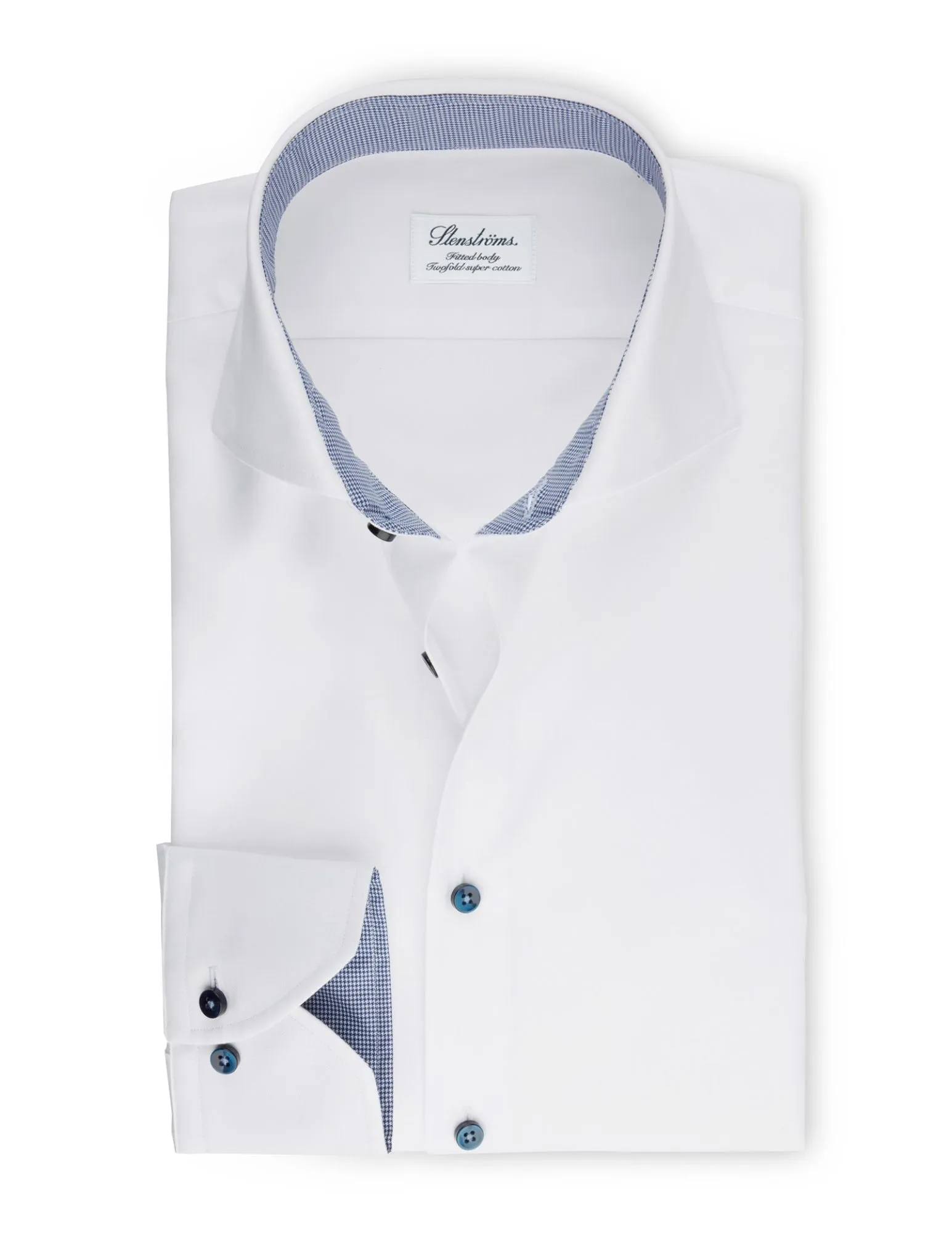 White Contrast Shirt | Fitted Body