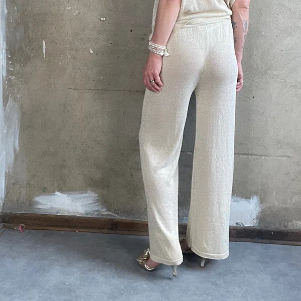 Wide Leg Lurex Pant