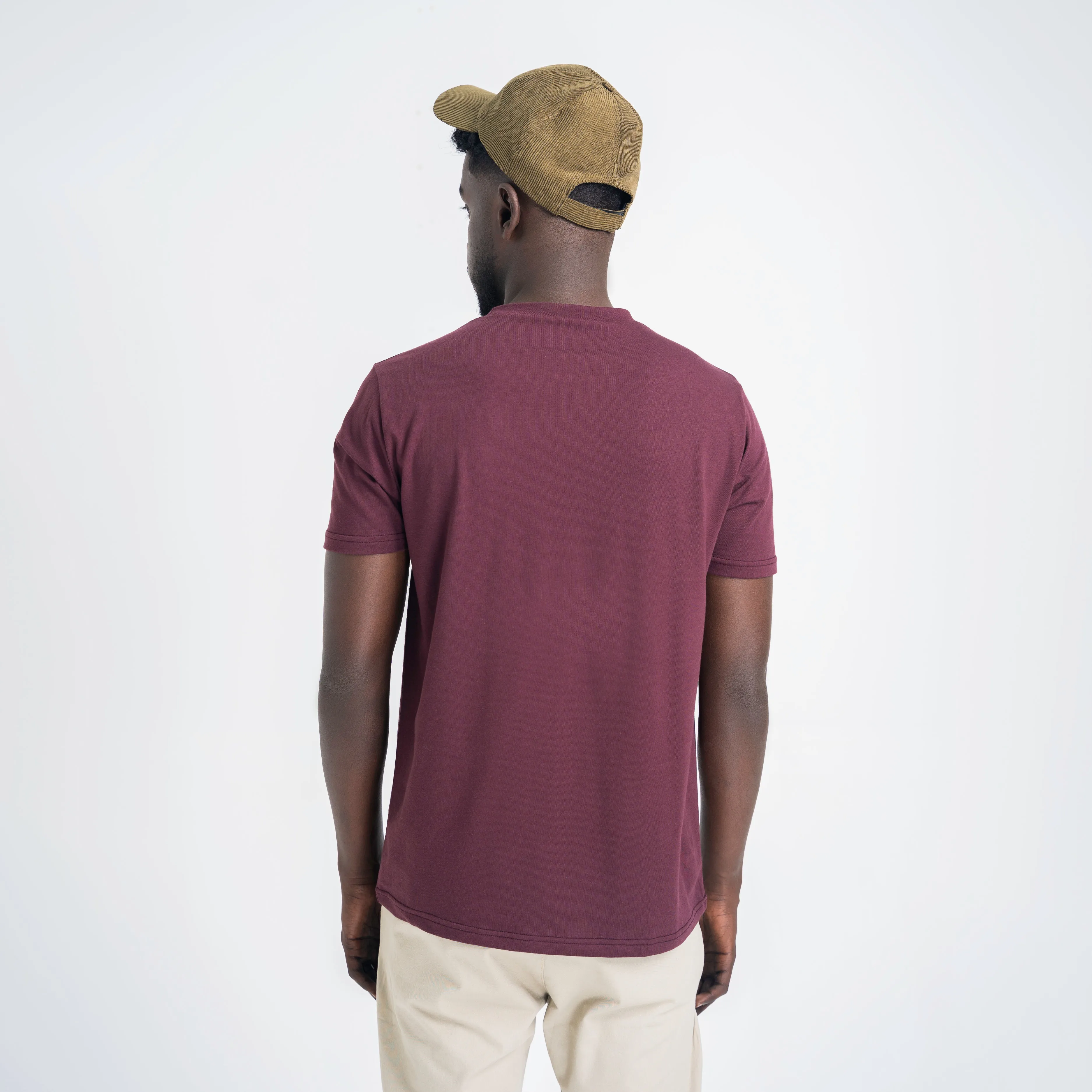 Wine Premium H/S Crew Neck