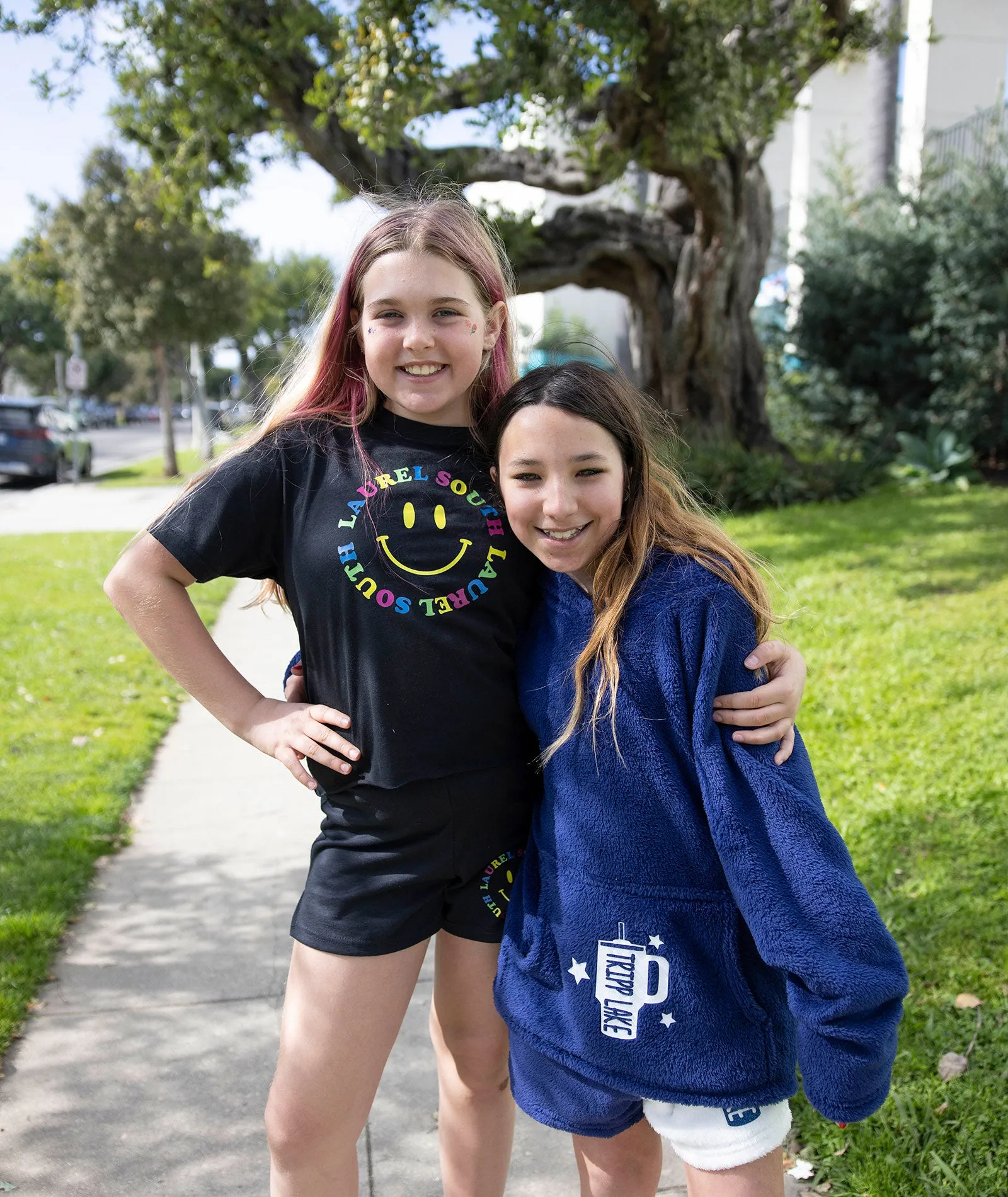 Wordy Smiley Black Camp Tee