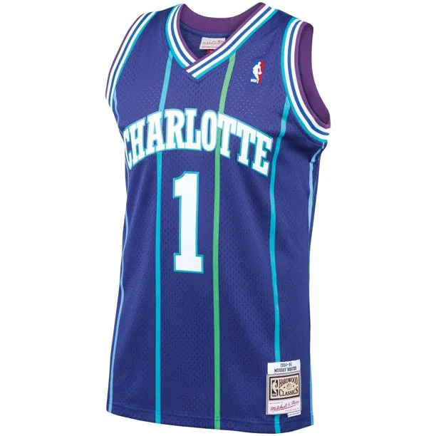 Youth Charlotte Hornets Muggsy Bogues Mitchell & Ness Purple 1994-95 Hardwood Classics Swingman Jersey